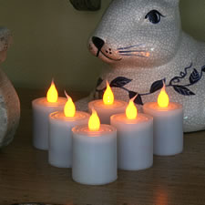 Residential Rechargeable Votive Candle Set - 6